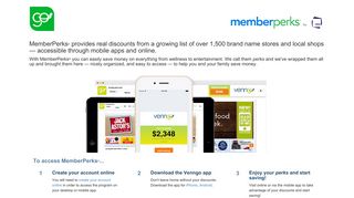 MemberPerks ® provides real discounts from a growing list of over ...
