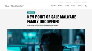 New Point of Sale Malware Family Uncovered - Booz Allen Hamilton