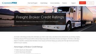 Freight Broker Credit Ratings | CarrierPro - RTS Credit