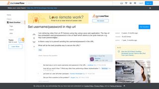 Set username/password in rtsp url - Stack Overflow