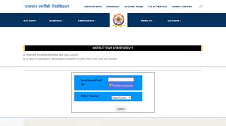 Student One View | Rajasthan Technical University