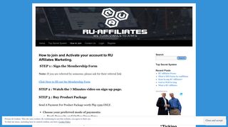 How to join and Activate your account to RU Affiliates Marketing. | RU ...