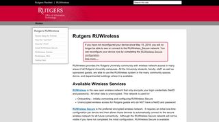 RUWireless - Rutgers University