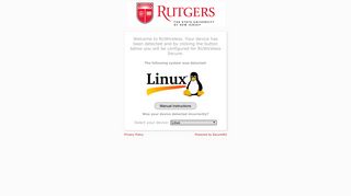 Rutgers University-RUWirelessSecure | Powered by SecureW2