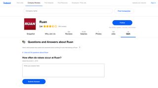 How often do raises occur at Ruan? | Indeed.com