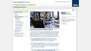 Internet Access - Ruhr-Universität Bochum