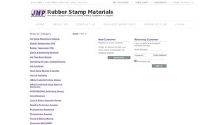 Rubber Stamp Supplies and Materials - Sign In