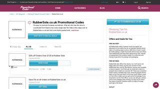 RubberSole.co.uk Promo Codes, New Online! - Promotional Codes