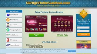 Ruby Fortune Casino Flash - High Roller Casinos
