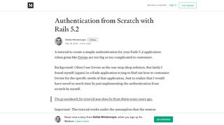 Authentication from Scratch with Rails 5.2 – Stefan Wintermeyer ...