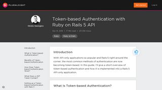 Token-based authentication with Ruby on Rails 5 API | Pluralsight ...