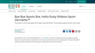 Bye Bye Sports Bra, Hello Ruby Ribbon Sport Demiette™