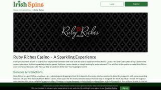 Ruby Riches | Up To £500 Bonus + 50 Spins FREE – Register Today!