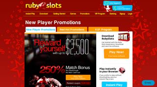 Promotions - Ruby Slots