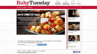 So Connected - Special Email Offers - Ruby Tuesday