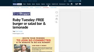 Ruby Tuesday: FREE burger or salad bar & lemonade :: WRAL.com