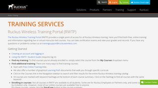 Training Services | Ruckus Networks - Ruckus Wireless