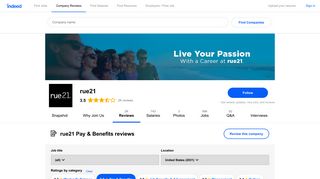 Working at rue21: 433 Reviews about Pay & Benefits | Indeed.com