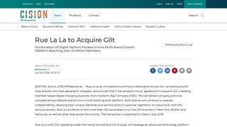 Rue La La to Acquire Gilt - PR Newswire