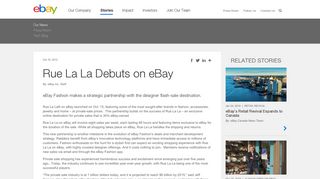 Rue La La Debuts on eBay - eBay Inc.