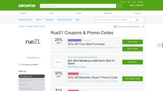 25% off Rue 21 Coupons, Promo Codes & Deals 2019 - Groupon