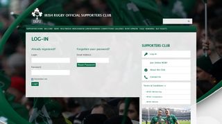 Log-in : Irish Rugby Supporters Club