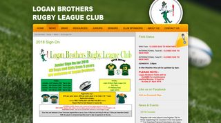 2018 Sign On - Logan Brothers Rugby League Club