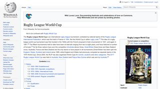 Rugby League World Cup - Wikipedia