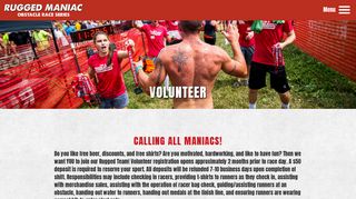 Volunteer - Rugged Maniac 5k Obstacle Race & Mud Run