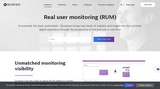 Real user monitoring (RUM) | Dynatrace
