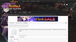 Rumble Fighter Server Err(Login) | RedFox Games
