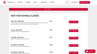 Buy Classes | Rumble | Boxing-Inspired, Group Fitness Classes