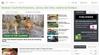 Rumble | Manage your professional, social and viral videos