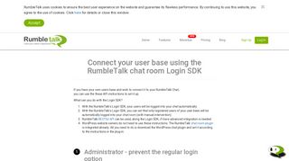 JavaScript Login API - Log in With Your Own User Base - RumbleTalk
