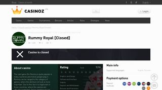 [Closed] Rummy Royal review, bonus, download - Casinoz