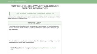 Rumpke Login, Bill Payment & Customer Support Information