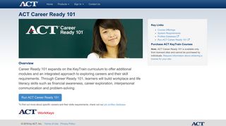 Career Ready 101 · ACT Career Curriculum - KeyTrain