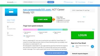 Access run.careerready101.com. ACT Career Ready 101