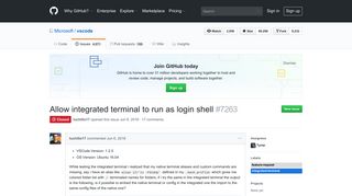 Allow integrated terminal to run as login shell · Issue #7263 · Microsoft ...