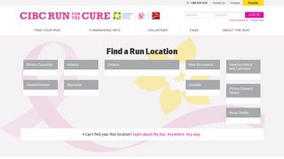 Locations - CIBC Run for the Cure