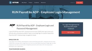 RUN Payroll by ADP - Employee Login Management - Team ... - Bitium