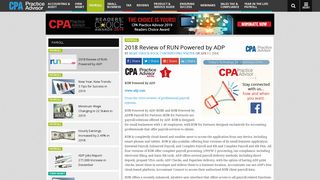 2018 Review of RUN Powered by ADP | CPA Practice Advisor