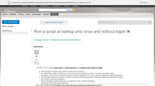 Run a script at startup only once and without logon - Microsoft