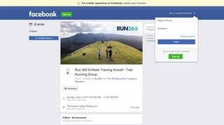 Run 365 8-Week Training Kickoff - Trail Running Group - Facebook