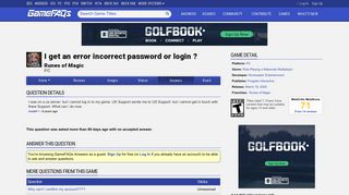 I get an error incorrect password or login ? - Runes of Magic Answers ...