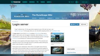 Login server | RuneScape Wiki | FANDOM powered by Wikia