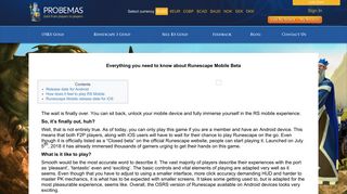 Everything you need to know about Runescape Mobile Beta - Probemas