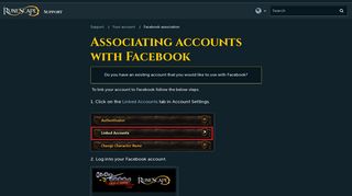 Associating accounts with Facebook - RuneScape Support