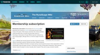 Membership subscription | RuneScape Wiki | FANDOM powered by ...