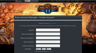Create Account - Runic Account Manager - Runic Games